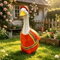 thumbnail image 6 of Porch Goose Outfit, Construction Worker Costume Set with Reflective Vest and Orange Hat, 23 Inch Funny Goose Clothes for Outdoor Decor, Complete Set, 6 of 6