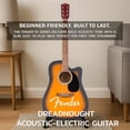 thumbnail image 3 of Fender FA Series Dreadnought Acoustic-Electric Guitar - 2-Color Sunburst w/ Gig Bag, 3 of 9