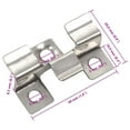 thumbnail image 2 of vidaXL Stainless Steel Decking Clips 100 Pcs with 200 Screws for Deck Board Installation, 2 of 4
