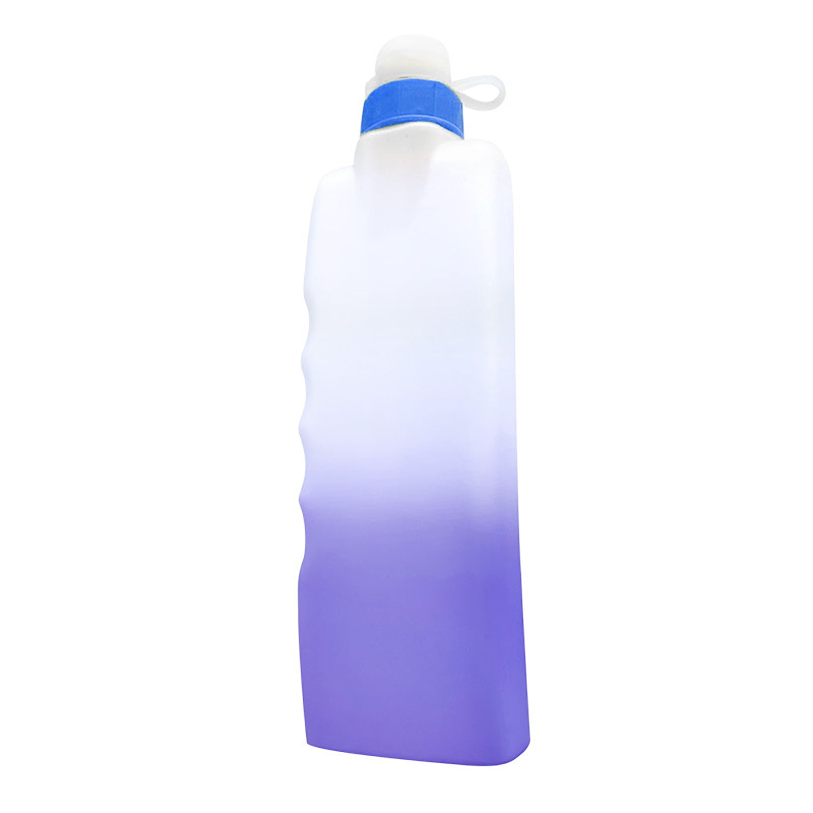 nbuaila 330ml Water Bottle Flat Shape Color Gradient Heat Resistance
