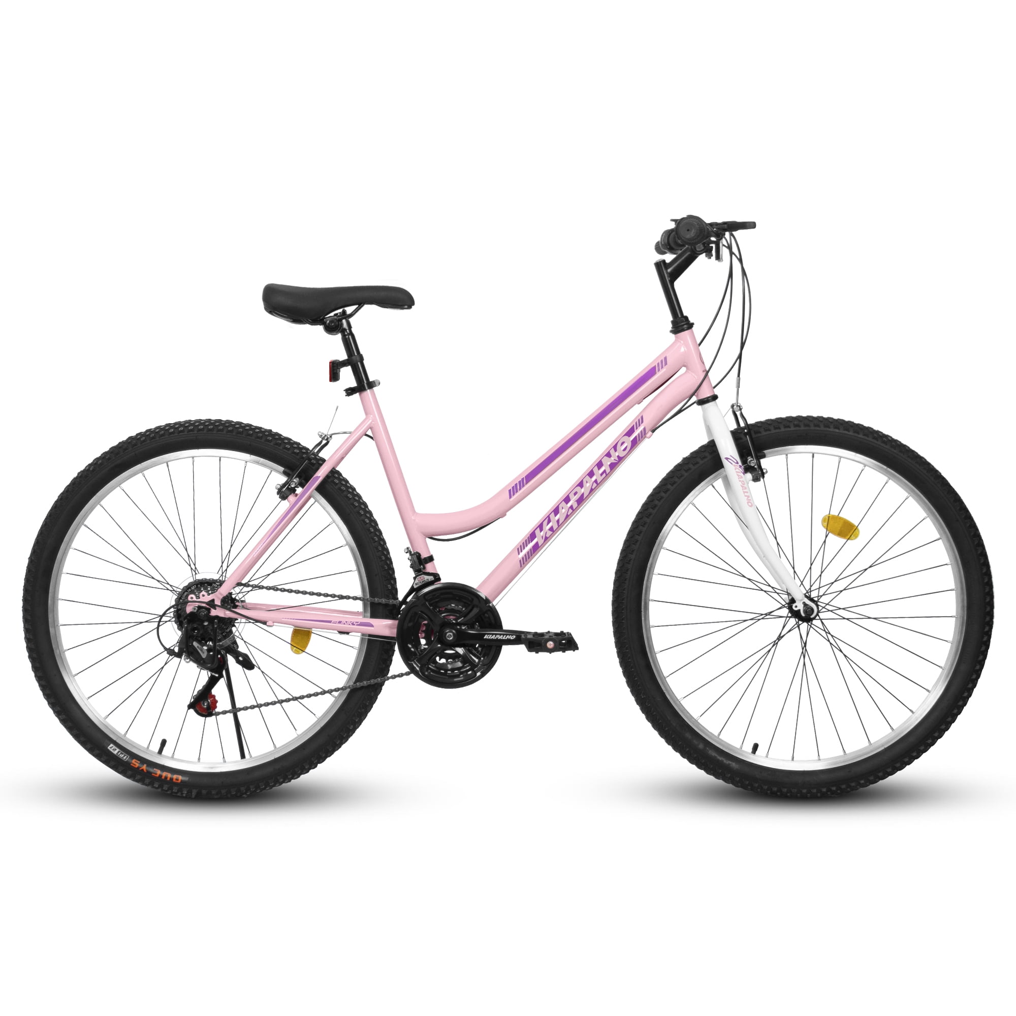 Ambifirner 24 26 Inch Mountain Bike:Commuter Bike with V Brake and Steel Frame, 21 Speed Mountain Bike for Adult Teens, Trail Beach Snow Commuter City Bikes