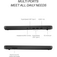 thumbnail image 3 of HP 14" HD Laptop for Students and Business, Intel Quad-Core Processor, 16GB RAM, 64GB eMMC+256GB Micro SD, Long Battery Life, UHD Graphics, Webcam, Windows 11 Home in S Mode, Jet Black, 3 of 7