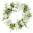 thumbnail image 4 of Ounissouiy Guirnalda de flores artificiales para puerta TureClos, decoración de simulación, de flores para fiesta de boda, adorno para el guirnaldas azul 30cm, 4 of 6