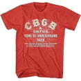thumbnail image 1 of T-Shirt Adulte Rouge Chiné Logo CBGB sur Mur m, 1 of 2