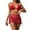 Wine, variant on Women's Bikini Sets, 3 Piece Halter Swimsuits for Women with Sarong Cover Up Skirt, Summer Beach Swim Outfits (S, Brown)