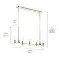 thumbnail image 5 of Kichler Lighting - Torvee - 5 Light Linear Chandelier In Art Deco Style-21.25, 5 of 11