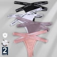 thumbnail image 2 of 2 piezas / Conjunto sexy de bragas de hilo de algodón con tiras cruzadas / Ropa interior de mujerpangjing, 2 of 4