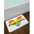 thumbnail image 2 of Pride Bath Mat, Hand Lettering on Watercolor Artistic Heart Symbol of Gay Marriage Inspirational, Non-Slip Plush Mat Bathroom Kitchen Laundry Room Decor, 29.5 X 17.5 Inches, Multicolor, Ambesonne, 2 of 2