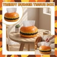 thumbnail image 2 of Hamburger Tissue Box Cover, Creative Fast Food Shaped Decorative Napkin Dispenser Holder for Desktop, Living Room and Office Home Decor, Novelty Gift Idea, Yellow, 2 of 6