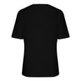 thumbnail image 6 of Blmnix Spring Womens Tops Short Sleeve Black Basic Solid V Neck Loose T-Shirts Fashion Shirts, 6 of 6