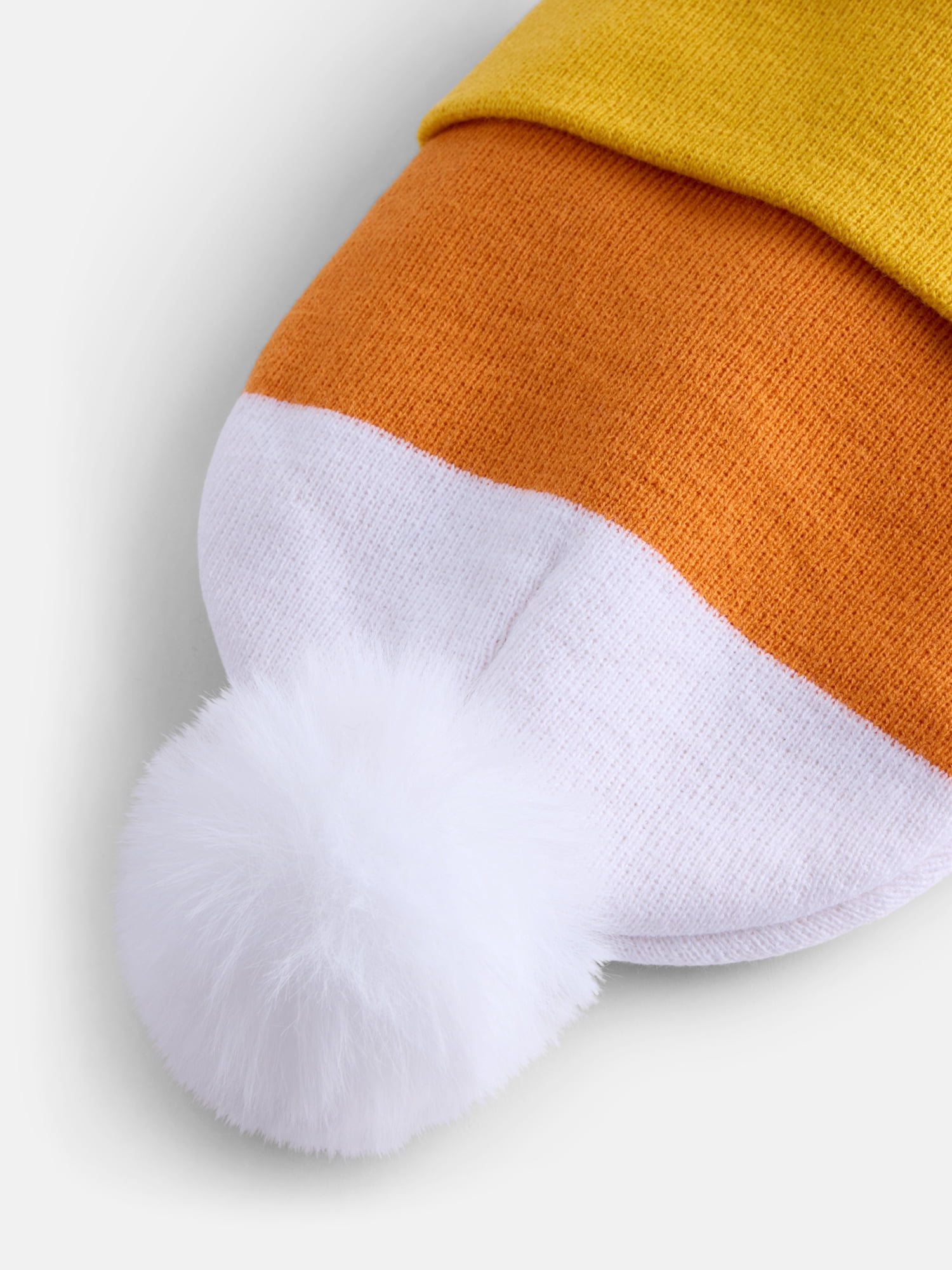 Women's Candy Corn Beanie Hat from Way To Celebrate, Orange/Yellow/White