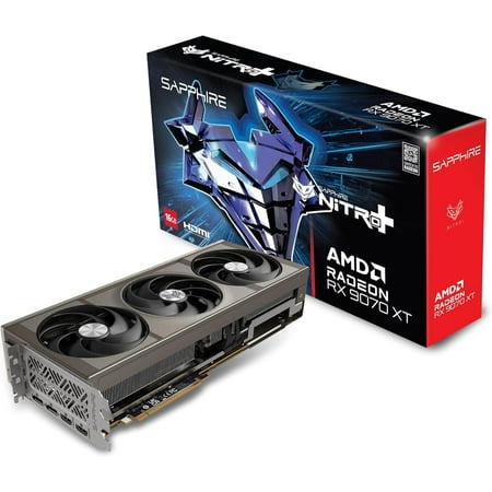 Sapphire 11348-01-20G Nitro+ AMD Radeon™ RX 9070 XT Gaming OC Graphics Card with 16GB GDDR6, AMD RDNA 4