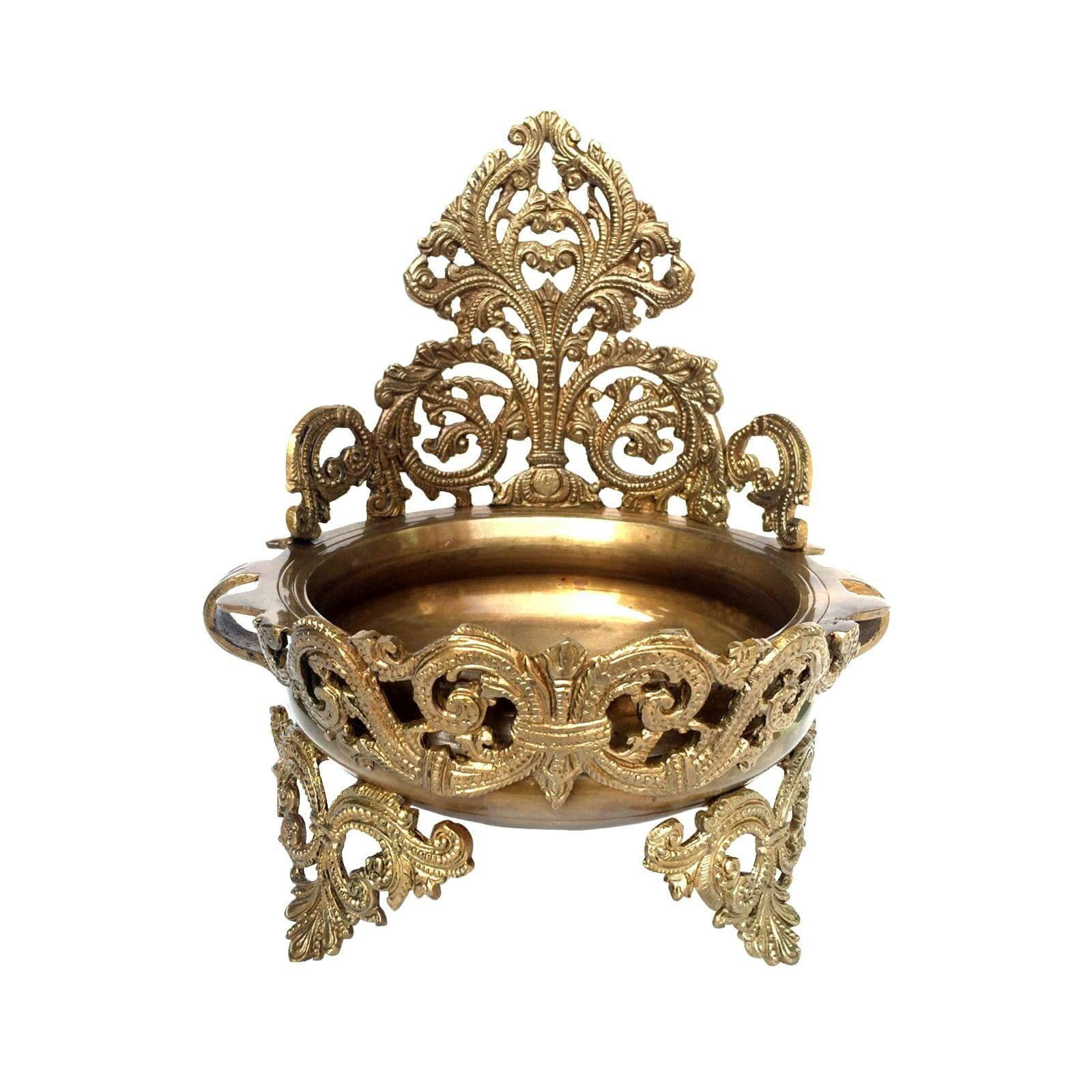 Brass Urli Flower Pot 2.28kg, Urli Bowl, Decoration Bowl, Hammered Urli for Home, Hotel/Office Decoration & Gift