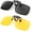 ['Grey Yellow'], variant on Clip   Night vision Glasses Flip up Sunglasses UV-400 to Wear Over prescription Glasses for night driving