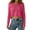 Hot Pink-shirts, variant on Womens Sequined Party Crop Tops Trendy Solid Long Sleeve Shirts Dressy Casual Round Neck Blouse