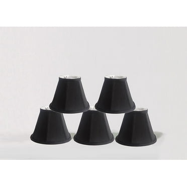 Urbanest 1100076b Chandelier Lamp Shade, 6-inch, Empire, Clip On, Black(set of 5)
