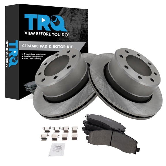 TRQ Brake Pad & Rotor Kit Ceramic Fits 2019-2022 Ram 2500 3500