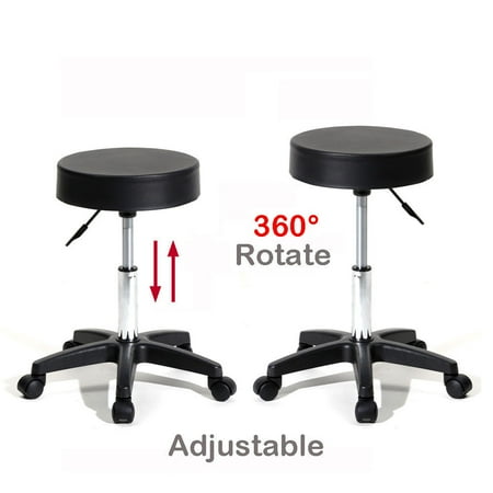 Adjustable Stool Wheels - Adjustable Hydraulic Rolling Swivel Stool Spa Chair with Casters Wheel