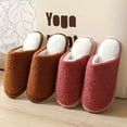 thumbnail image 2 of SNNROO Men‘s Cozy Plush Slippers - Solid Color  Non-Slip Rubber Sole  Perfect for Fall/Winter Indoor Comfort, 2 of 7