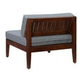 thumbnail image 6 of Linon Morningside Outdoor Acacia Wood Middle Chair with Gray Cushions in Walnut, 6 of 10