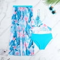 thumbnail image 2 of Ymyiu Swimsuit for Toddler Girl Girls Swimsuit Adjustable Shoulder Straps with Chest Pad Bikini with Cover Up Skirt 3 Piece Bathing Suit for Teen Girl Size 10-11 Years (Light Blue,10-11 Years), 2 of 7