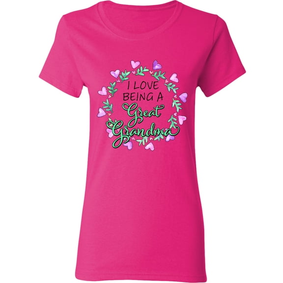 Inktastic I Love Being a Great Grandma- Circle of Hearts Women's T-Shirt