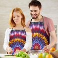 thumbnail image 5 of Colorful Tie Dye Mandala Pattern Apron-Garden Aprons for Women with Pockets-Cotton Linen Waterproof Kitchen Cooking Gardening Aprons Adjustable for Kitchen,Cooking,BBQ and Salon 33x27 Inch, 5 of 7