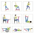 thumbnail image 3 of Exercise Yoga Resistance Band Gym Fitness Trainer Stretch Loop Leg Tool, 3 of 5