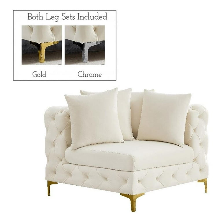 Meridian Furniture Tremblay Velvet Modular Corner Chair Meridian Furniture Tremblay Velvet Modular Corner Chair