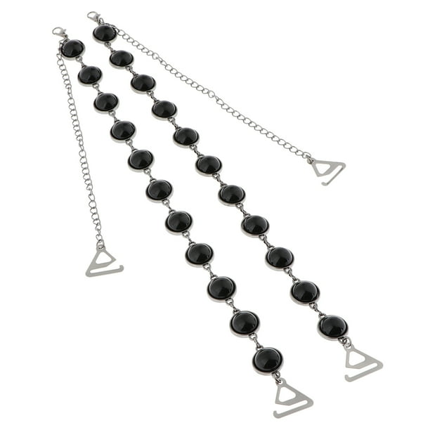 Correa de pers para mujer Macarena Correa de nupcial antideslizante Negro Correa de sujetador perla desmontable