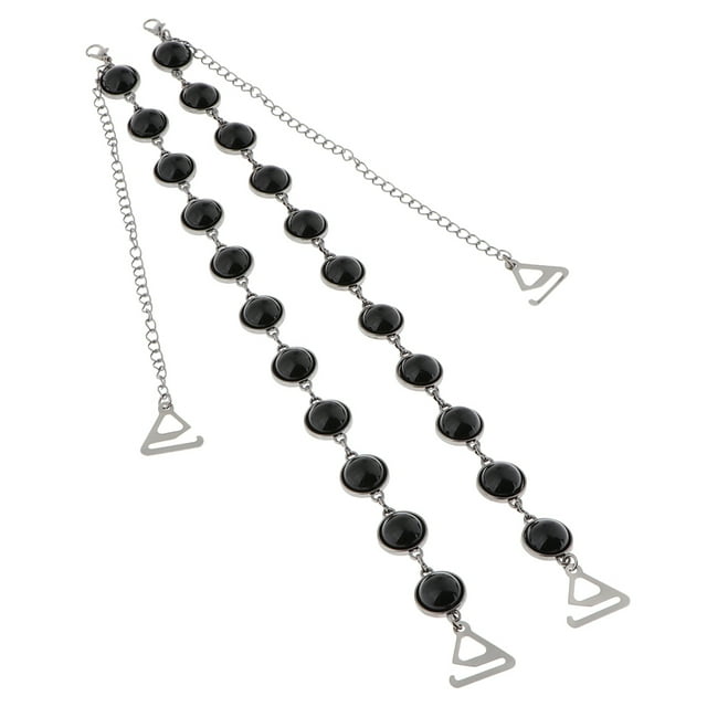Pearl Beads Bra Strap Adjustable Fancy Wedding Bra Strap Intimates Accessory Black