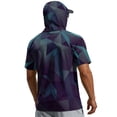 thumbnail image 6 of Men Summer Quick Dry Short Sleeve Hooded T Shirt with Face Cover Breathable Sun Protection Athletic Tops for Fishing Hiking Running Workout Outdoor Sports, 6 of 6
