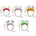 thumbnail image 5 of Diadema ajustable para reuniones festivas, tocado vibrante de Año Nuevo para un ambiente festivo en la fiesta de Nochevieja, diseño brillante con purpurina dorada 2025, ajuste cómodo y seguro,, 5 of 5
