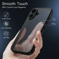 thumbnail image 5 of JETech Matte Case for iPhone 16 6.1-Inch with Camera Control Button, Shockproof Military Grade Drop Protection, Frosted Translucent Back Phone Cover (Black), 5 of 7