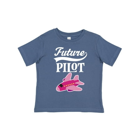 

Inktastic Future Pilot Girls Airplane Career Gift Toddler Toddler Girl T-Shirt
