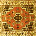 thumbnail image 1 of Ahgly Company Machine Washable Indoor Square Persian Yellow Traditional Area Rugs, 3' Square, 1 of 4