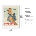 thumbnail image 2 of Thank you I prefer (Obrigada Prefiro) Cinzano Wines - Vintage Advertising Poster c.1951 - Japanese Unryu Rice Paper Art Print (Unframed) 17 x 22 in, 2 of 4