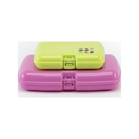 Caboodles Care Pack + Lil Bit Set Cosmetic Case, Citron and Pink