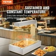 thumbnail image 2 of VEVOR French Fry Food Warmer, 750W Commercial Food Heating Lamp, Electric Stainless Steel Warming Light Dump Station, Countertop 104-122°F Fries Food Warmer for Chip Buffet Kitchen, Silver, 2 of 9