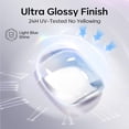 thumbnail image 2 of modelones Extra Glossy Gel Top Coat, 15ml Clear Color Preserve No Wipe Top Coat Gel Nail Polish High Shine Long Lasting Professional Self-Healing UV Nail Surface Protection Manicure, 2 of 8