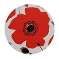 thumbnail image 2 of JEUXUS  Red Poppy Round Fitted Tablecloth with Elastic Edge, Poppies Flower Waterproof Wipeable Round Table Cover for Kitchen Dining Patio Indoor Outdoor, 2 of 7