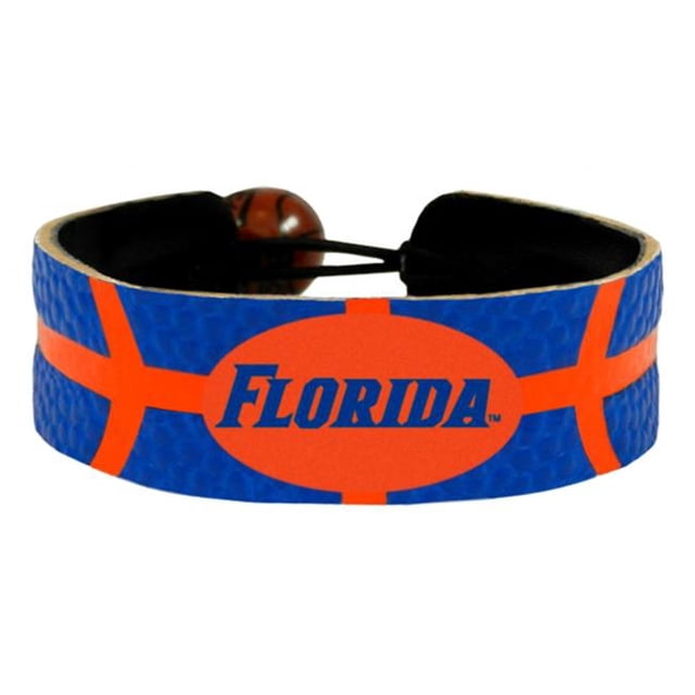 Florida Gators Florida Wordmark Logo Team Color Basketball Bracelet