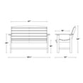 thumbnail image 4 of Wildridge Classic Bench, Cardinal Red - Outdoor Weather Resistant Poly Lumber Bench for Patio, Deck, Garden, 4 of 4