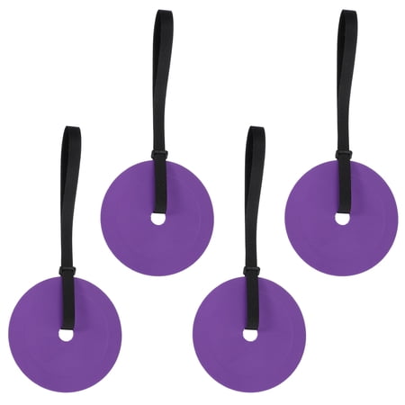 Uxcell Soccer Goal Target, Agility Hockey Shooting Goal Target Discs with 4 Straps Training Equipment, 4 Pcs & Rubber & Purple -Fit For(Lacrosse Soccer Baseball