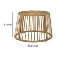 thumbnail image 5 of Mesa auxiliar para exteriores Benzara Laine, 51 cm, redonda, color marrón, 5 of 5