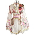 thumbnail image 2 of Robes for Women,Japanese Kimono Women Robe,Floral Kimonos for Women, Complete with Bowknot and Belt,Womens Robes, 2 of 14