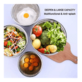 thumbnail image 5 of Chef Set De Bowls De Acero Inoxidable Para Cocina 6 pz con tapa Malubero Plateado, Negro, 5 of 5