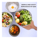 thumbnail image 5 of Chef Set De Bowls De Acero Inoxidable Para Cocina 6 pz con tapa Malubero Plateado, Negro, 5 of 5