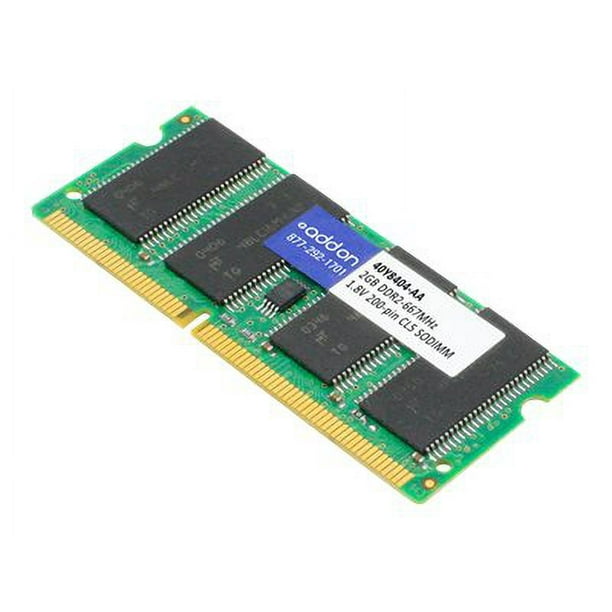 AddOn - DDR2 - module - 2 GB - SO-DIMM 200-pin - 667 MHz / PC2-5300 - CL5 - 1.8 V - unbuffered - non-ECC - pour Lenovo G530; N500; ThinkPad Edge 13; ThinkPad R61; SL300; SL400; SL500; T61; X100; X61