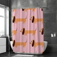 thumbnail image 2 of Coolnut Bath Shower Curtain Liners Lovely Dachshunds 60x72in Polyester Waterproof with 12 Curtain Hooks Bathroom Accessories Decoration, 2 of 6